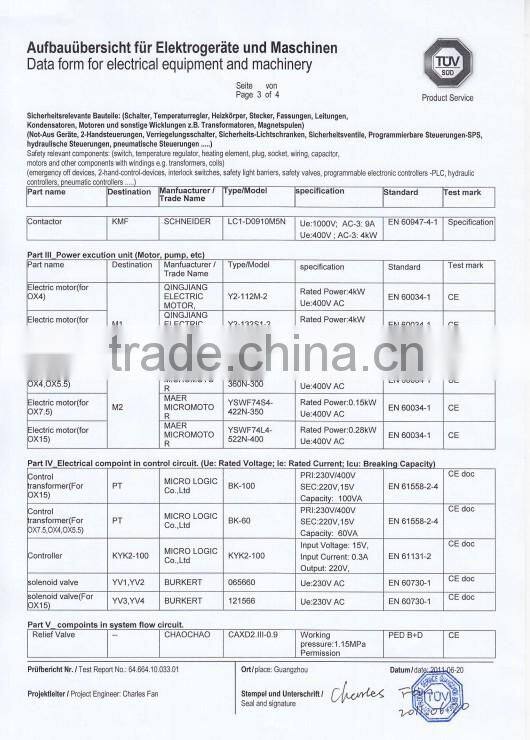 OX 4.5 Scroll air compressor electric silent air compressor price list