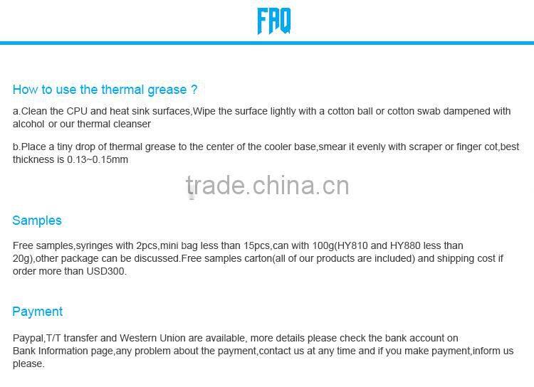 HY810 High Conductive grey Thermal Grease paste compound for CPU cooler
