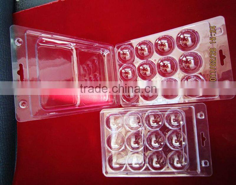 6, 12-packing clear Golf ball blister plastic packaging tray can accept custom design