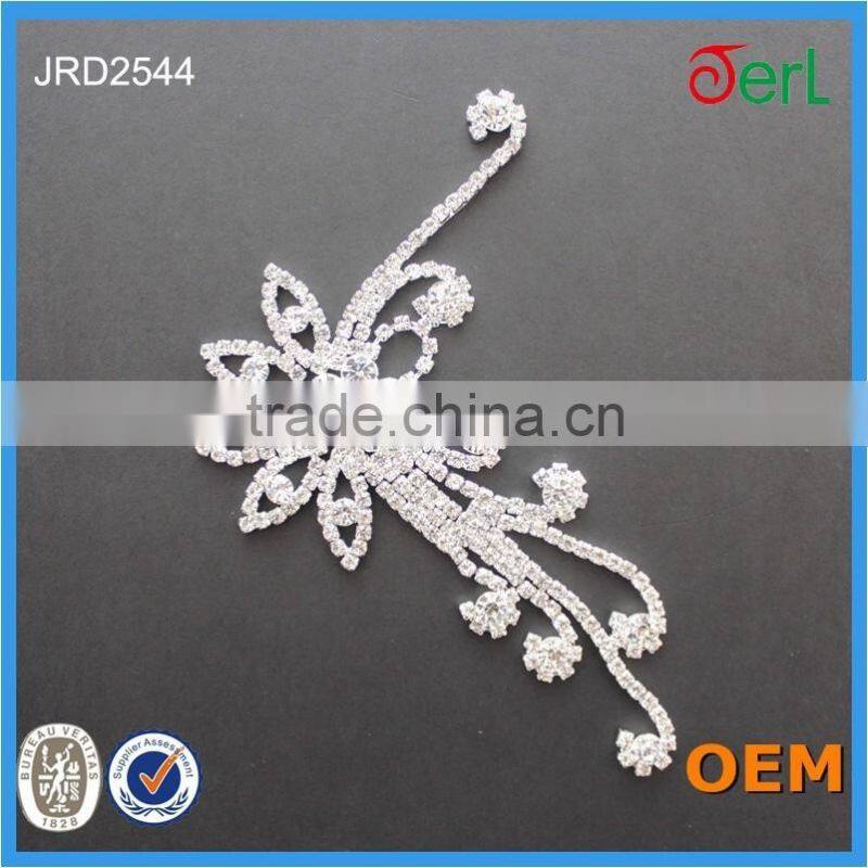Hot!Unique Disign Silver 888Crystal Rhinestone Lace Embroidered Trimming in Bulk