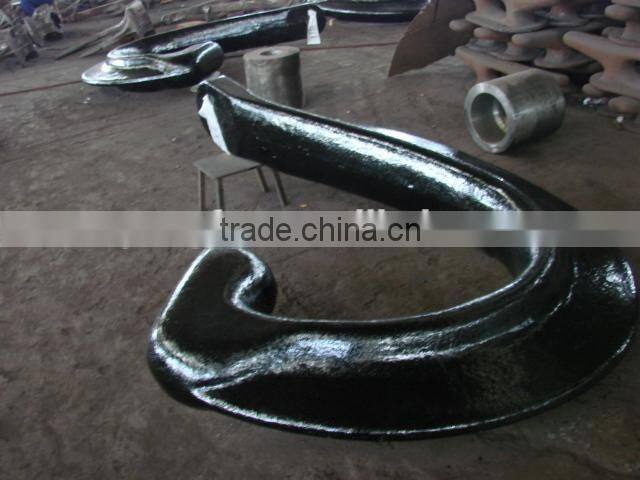Single Claw Boat Anchor , Cast Iron Type J Hook
