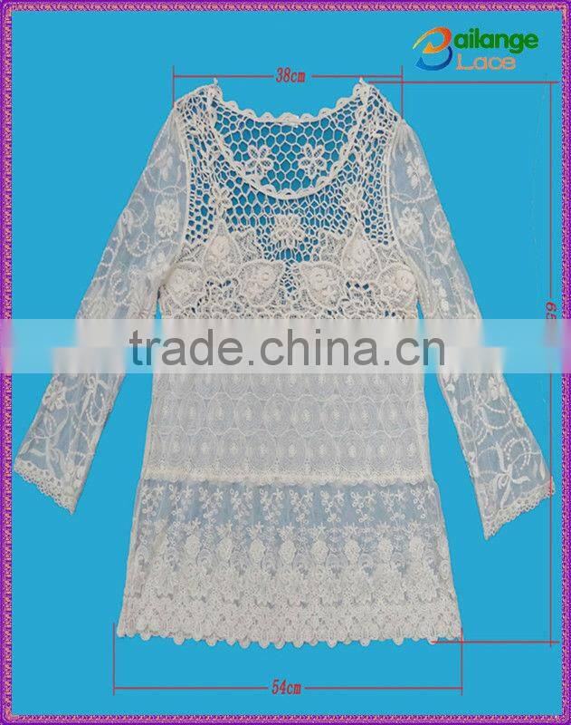 2016 guangzhou wholesales embroidered fashion crochet vests