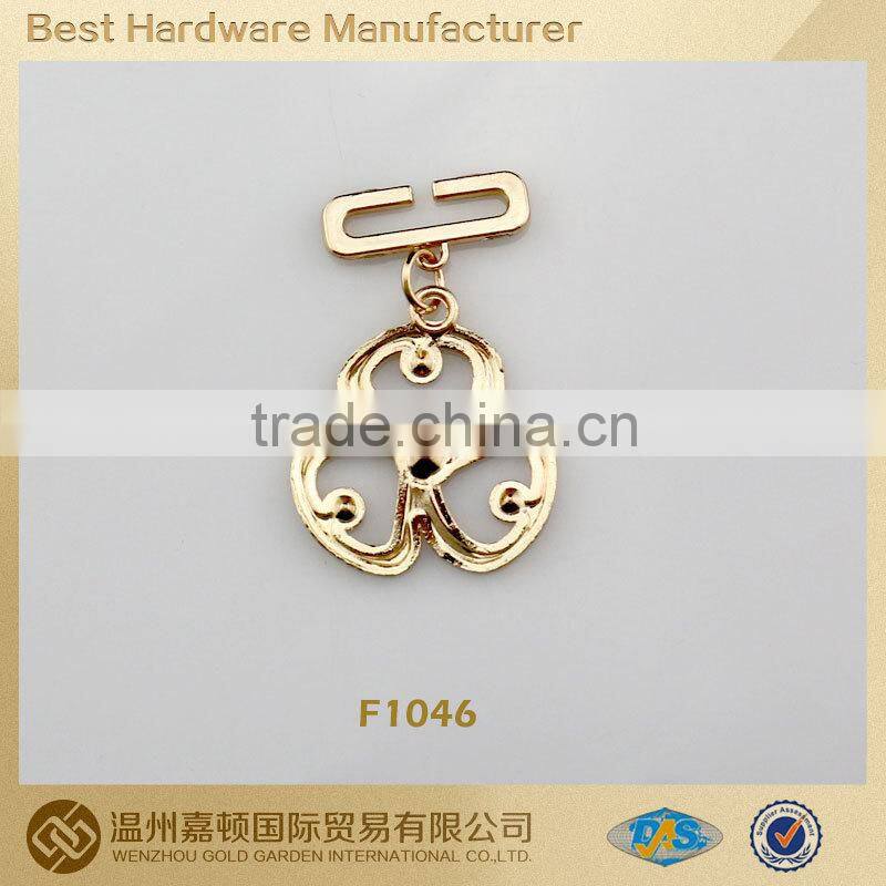 F1046 fashion peafowl design clothing accessory metal hang tag
