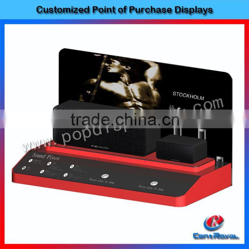 2016 Acrylic Bluetooth Speaker Counter Display Stand with PCB board