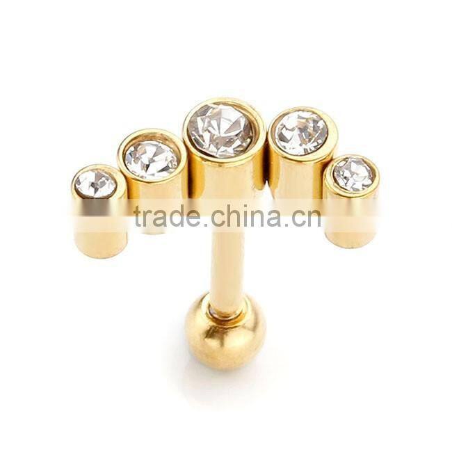 The fresh tunnel plugs stainless steel ear cartilage earrings jewelry fashion earrings