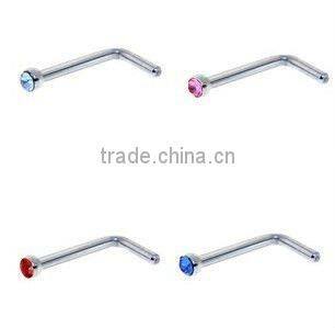 316L steel crystal nose ring body piercing jewelry nose ring