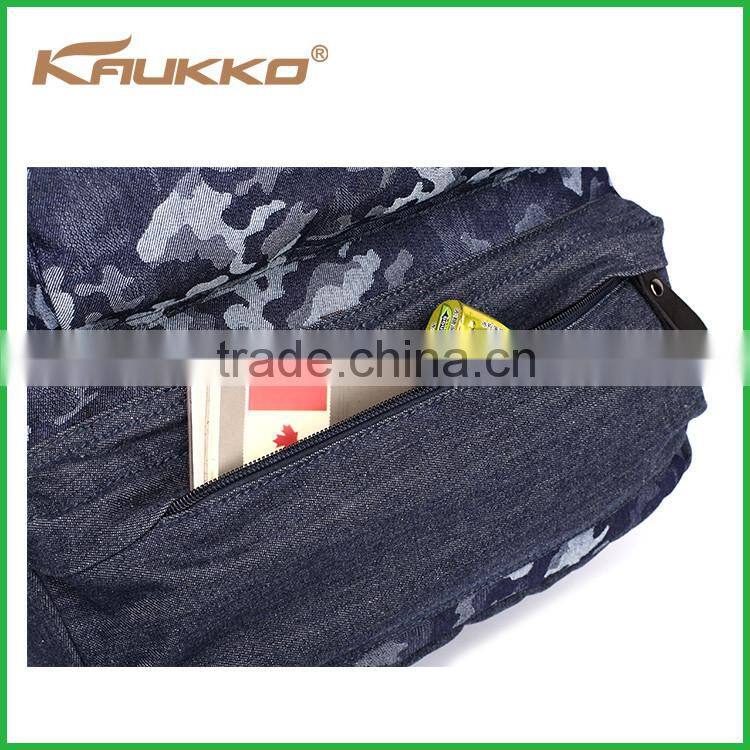 2016 High quality custom polyester camouflage blue school backpack