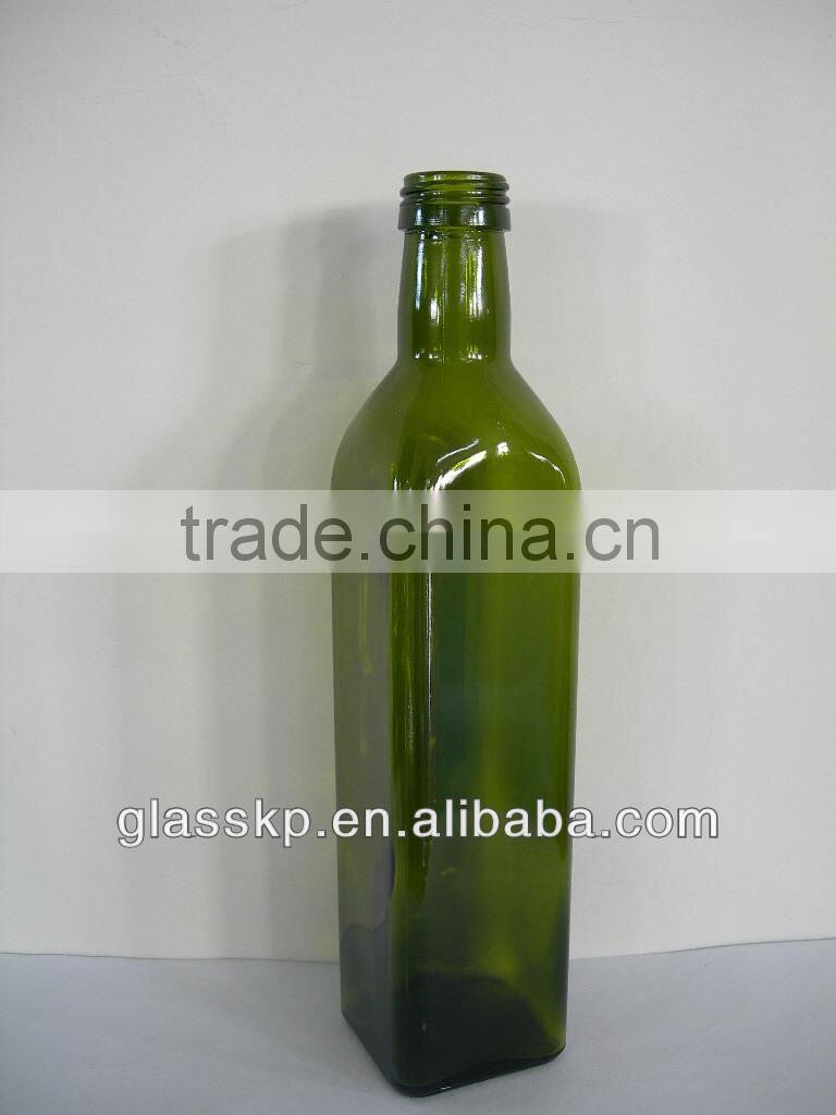 high quality dark green olive oil glass bottle