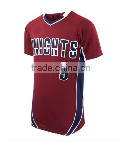 High quality sublimated volleyball team uniforms men's volleyball uniform red volleyball jersey