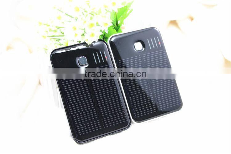 double ports 5000mah usb solar panel charger tree with micro input port