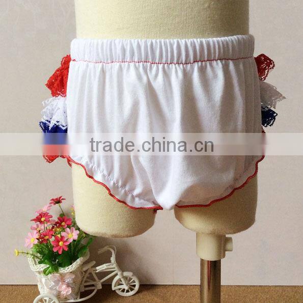 Hot Sale Girls Bloomer Soft Cotton Baby Bloomer Lace Ruffle Diaper Cover For Kids