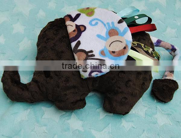 New design MOQ 50pcs like baby face ultra soft minky blanket elephant