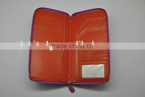 pu leather atm card holder with zipper