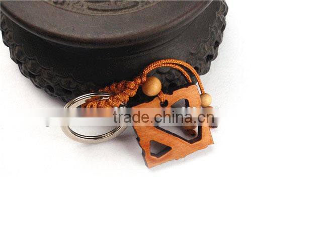 Newest dota 2 keychain custom wood keychain dota key rings wood keychain