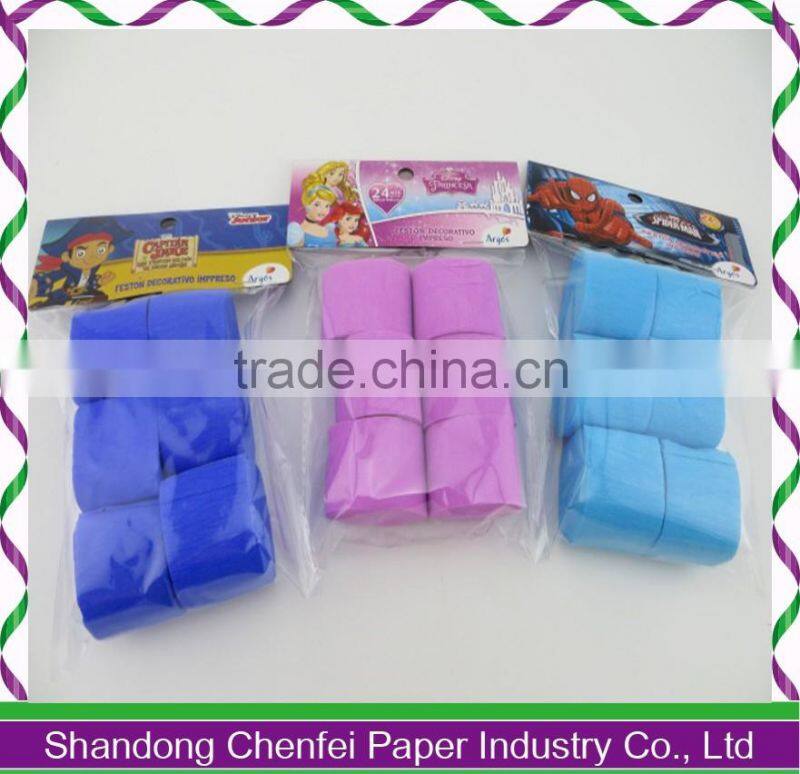 4pcs/bag Color festival decoration party paper streamer crepe paper streamer