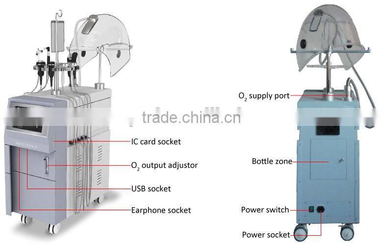 Medical grade multifunctional professional oxygen jet peel oxygen facial SPA salon Machine