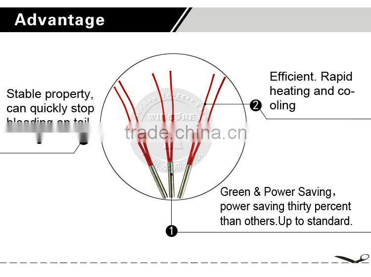 Tail wire for livestock wire cut plier heating wire