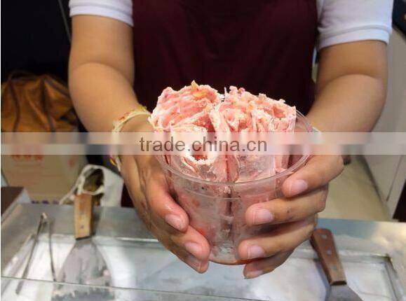 Factory Supply 2+10 Flat Pan Thailand Fried Ice Cream Roll Machine Price for Sale