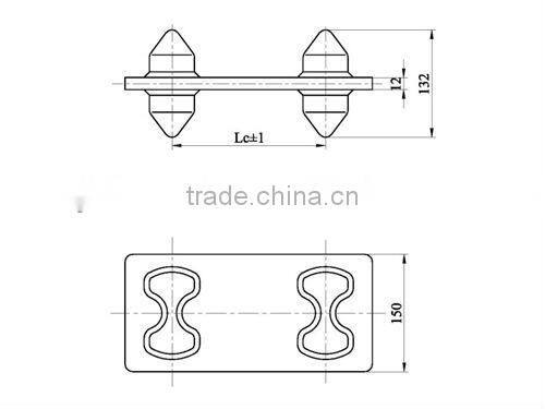 Ship building steel double stacking cone