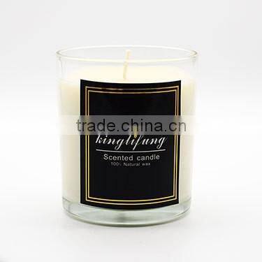 customized 100% natural soy wax candle in glass jar , scented candle,natural essence candle