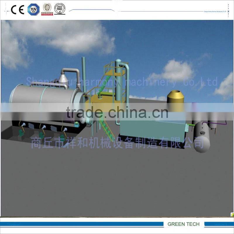 2016 New Type sludge oil refining machinery to diesel plant by pyrolisis and distillaiton way 10tpd