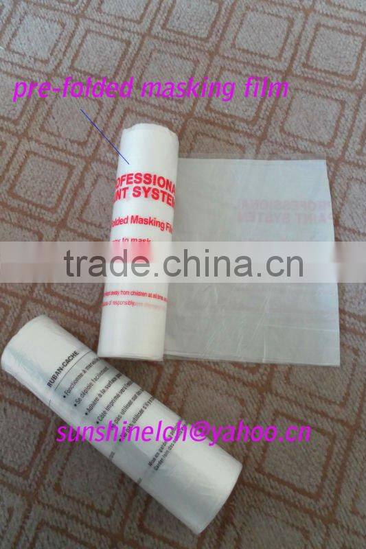 paint protective pre-folded masking film