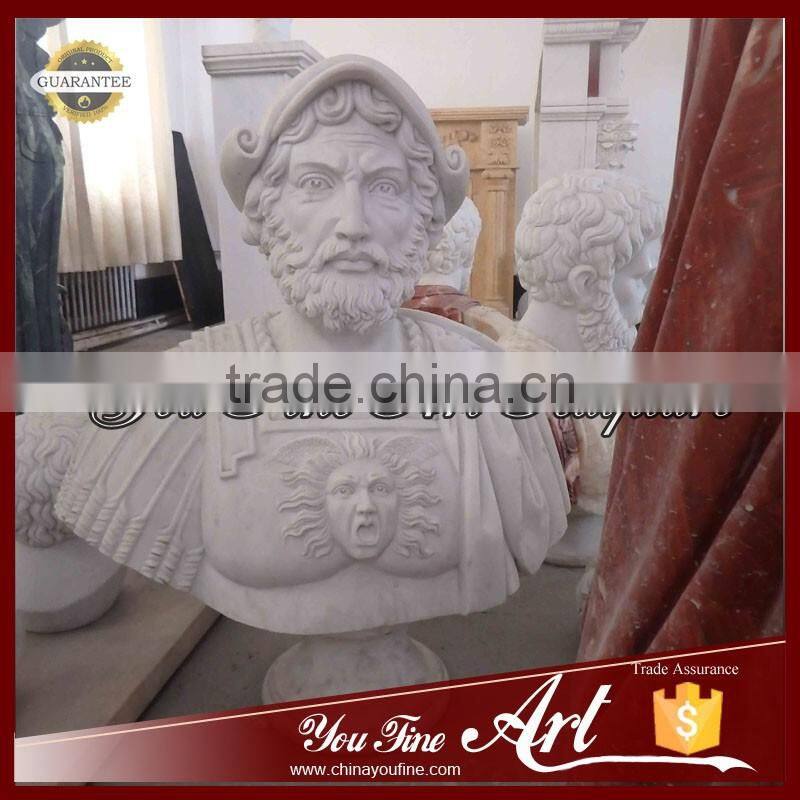 White Marble european Male bust statue