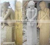 Woman Statue Stone Carving Garden Light