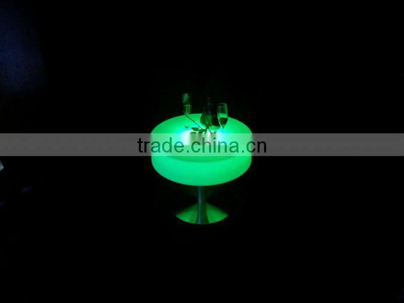 LED Remote Round Coffee Table/ Hot Sell LED Rechargeable Round Coffee Table/LED Outdoor Lawn Round Table