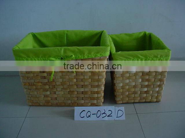 Hotsale multifunctional woven water hyacinth storage basket with spacer with cutting handle
