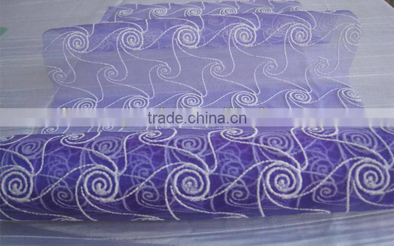 latest style soft pattern high quality foam organza fabric for decoration