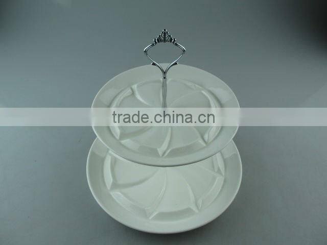 Stocklot ceramic cake stand/candy stand for weeding/party/daily use in cheap price