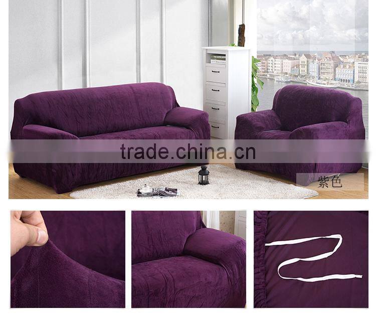 wholesale quality Autumn winter elastc flannel fabric protective sofa cover LQ-SC100