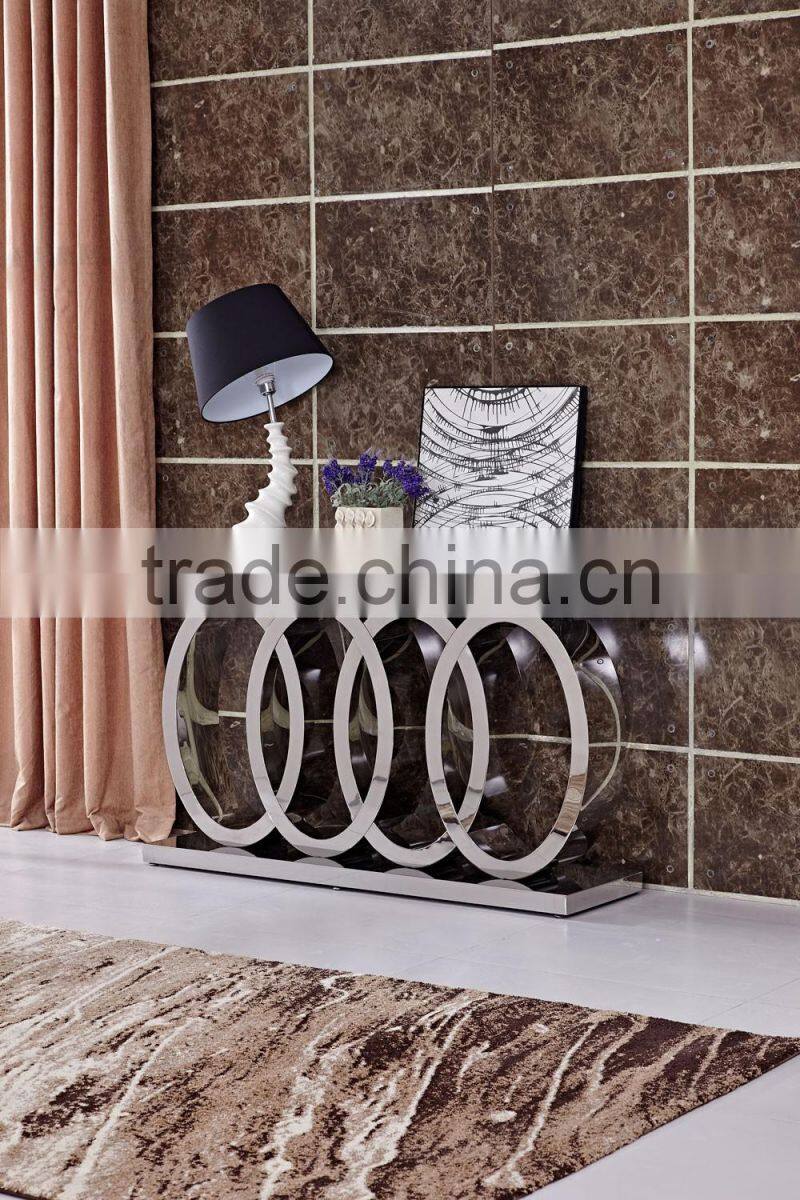 Ring Metal Base Marble Hotel Console Table