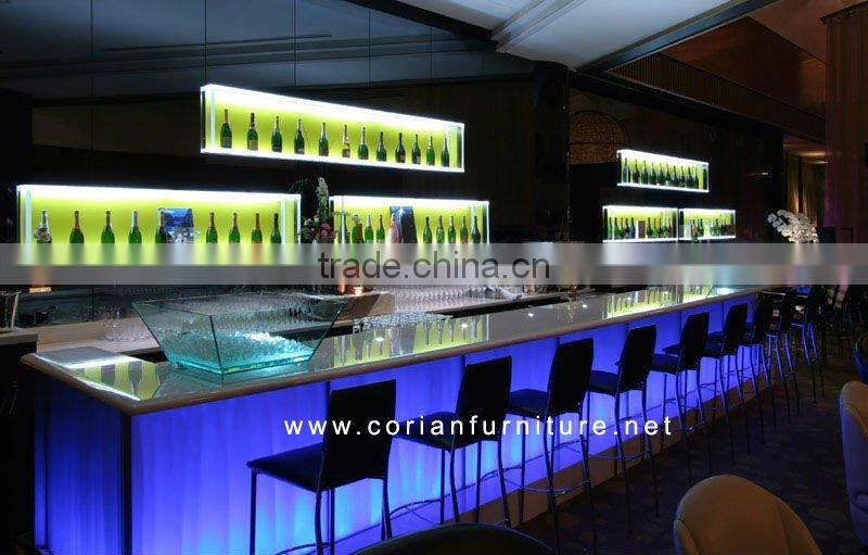party furniture led design curved outdoor bar for events