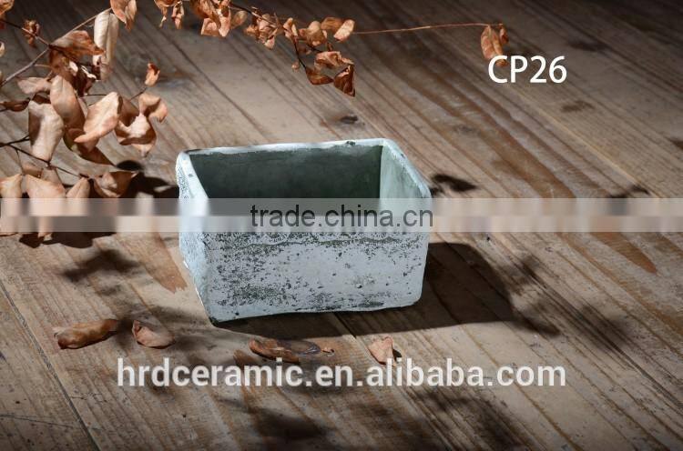 Square decal cement decoration Outdoor Garden Flower Pot