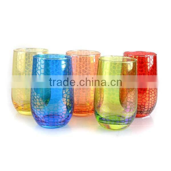 14oz tall water glass cup christmas holiday cooler drinking glass