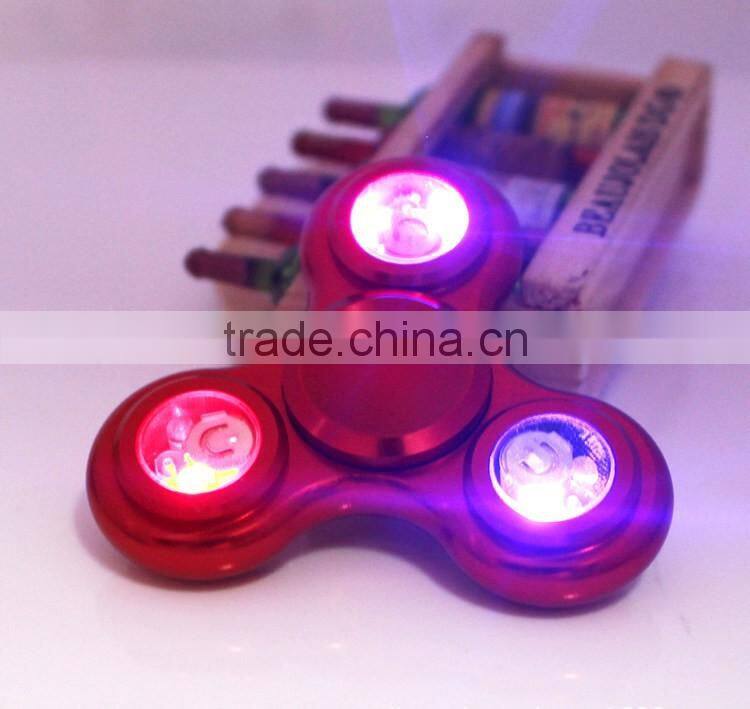 LED Light Fidget Spinner aluminum light spinner toy Adult fidget toys flashing led hand spinner