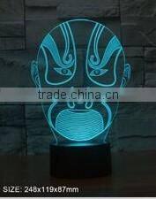 3D optical illusion Halloween pumpkin shape decoration desktop night light