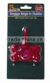 High quality pet clean up bags with bone shaped dispenser