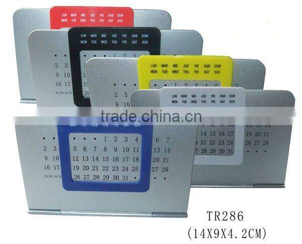 Silver color Plastic calendar