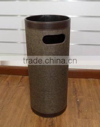 Linen Round Faux Leather Holder Umbrella Stands For Home/Office/Market