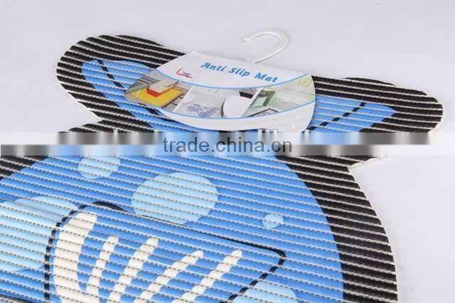 Cartoon fish shaped printed EVA anti slip bathroom mat