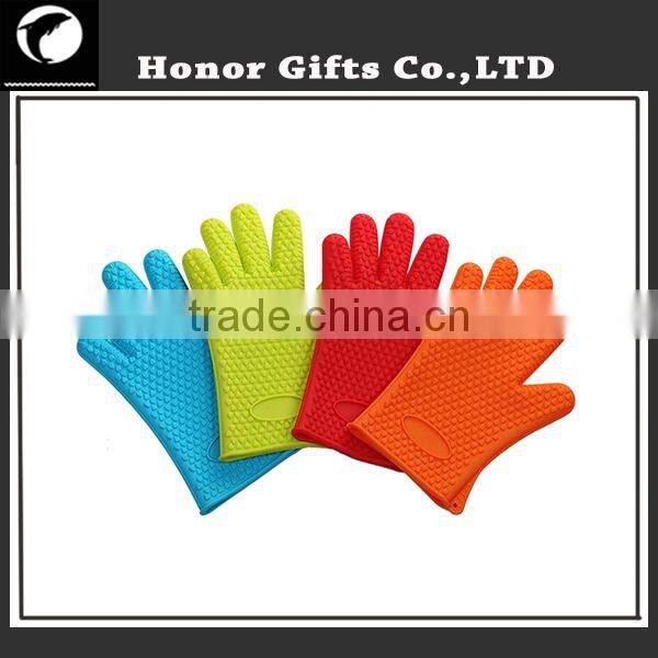 Customized Logo Wholesale Waterproof Heat Resistant Non-stick Silicone Gloves