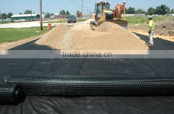 Plastic Geogrid for soil stabilization/reinforcement for weak saturated soils