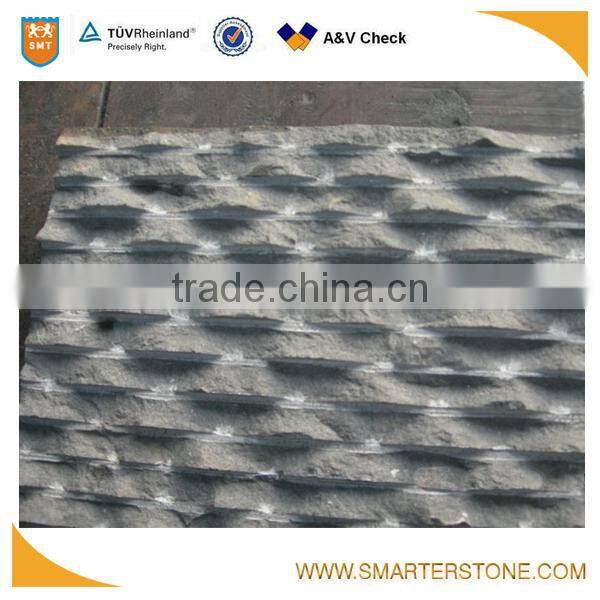 Basalt bush hammered finished tropic black tile for pool edge