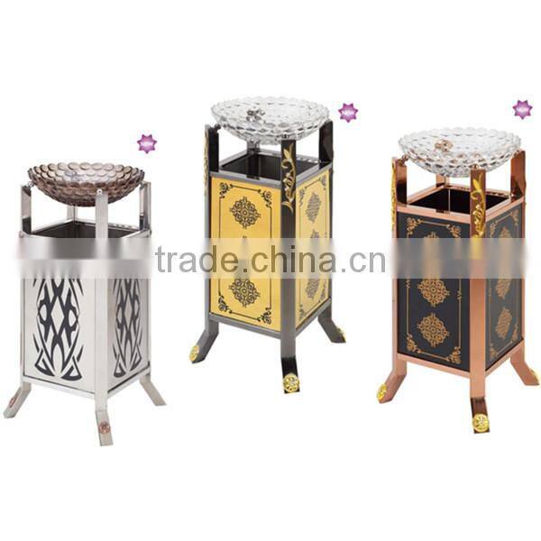 Decorative dustbin for hotel decoration ashtray bin for bar,restaurant