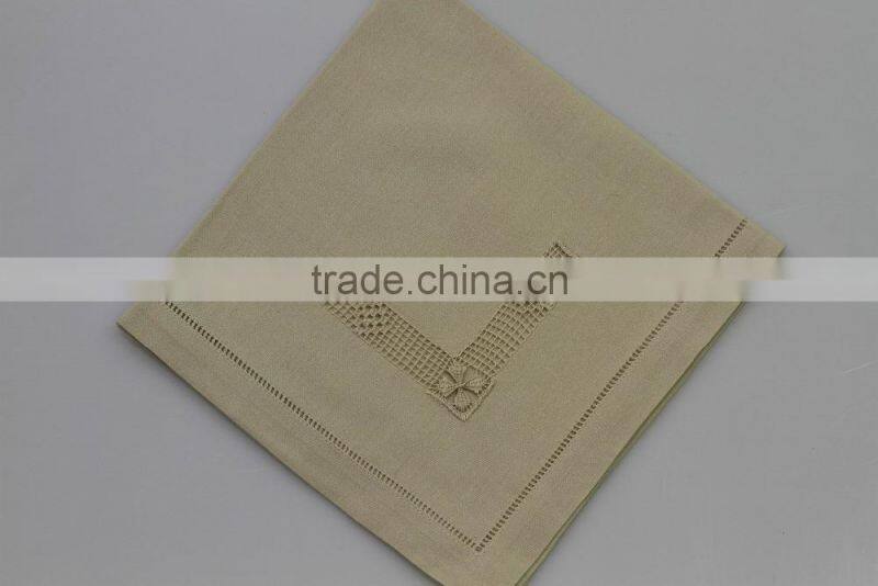 100% cotton embroidered table napkins with hemstitch, set of 6, various designs