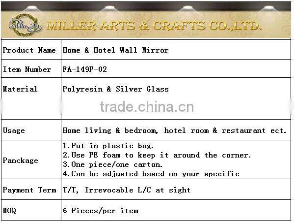 Baroque Decorative caved framed mirror FA-149P-02