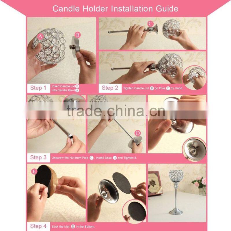 Candlestick Holders For Wedding Centerpieces Decoration Set of 2 Tea Light Candle Holder